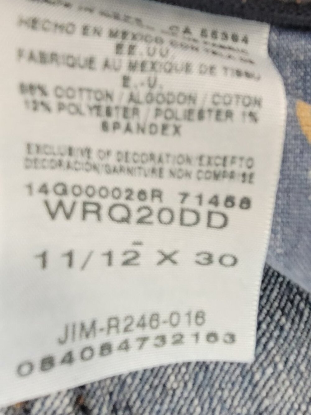 Wrangler Q-baby jeans Womens 11/12 Blue Bootcut WRQ20DD No Gap Waist fit 32x28.5 - Picture 10 of 12